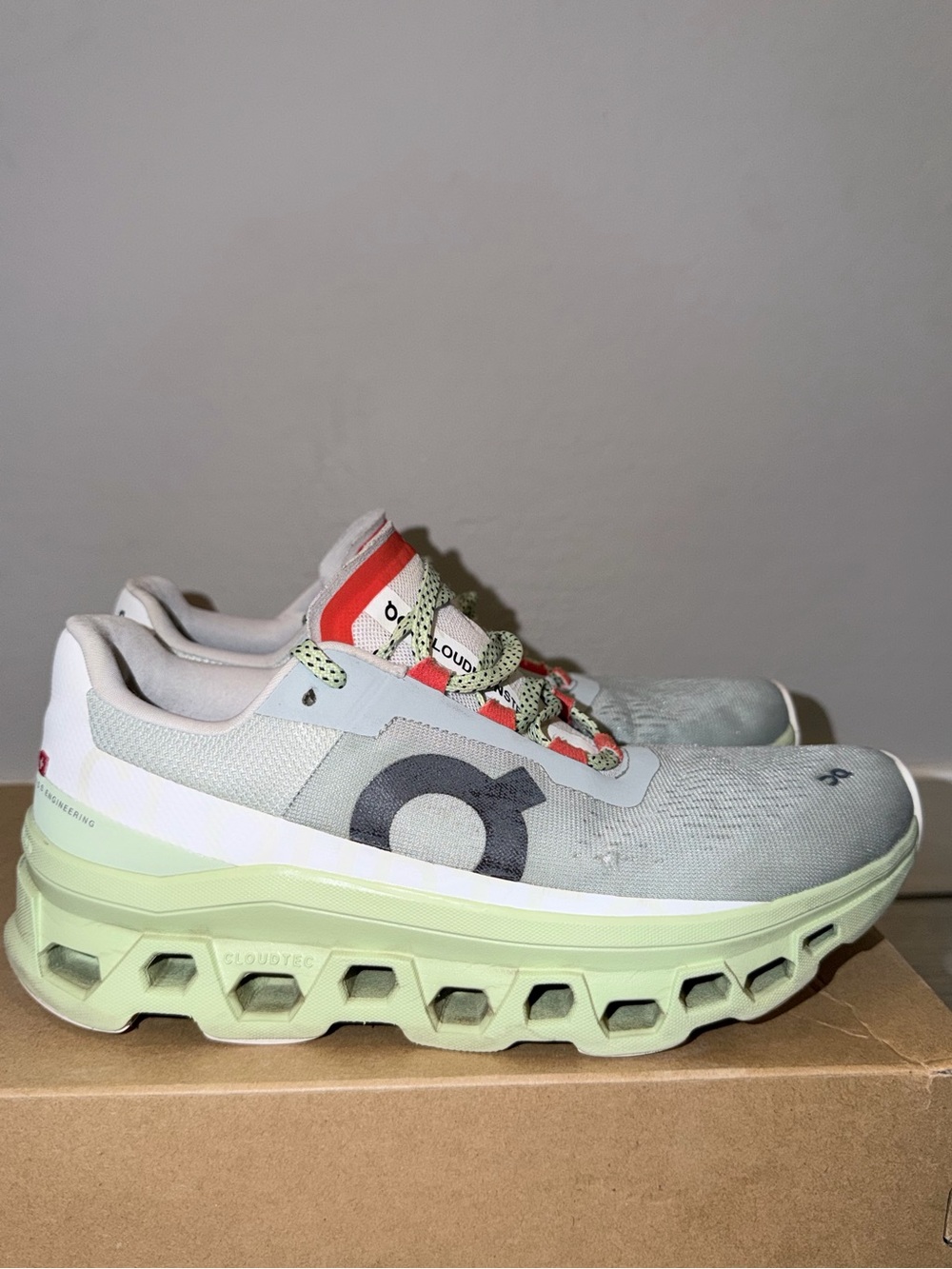 On Running Women's Cloudnova Lite Mint Green & Gray Athletic Shoes